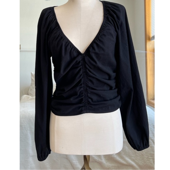 Reformation Gloria Black Side Zip Top - Picture 3 of 4